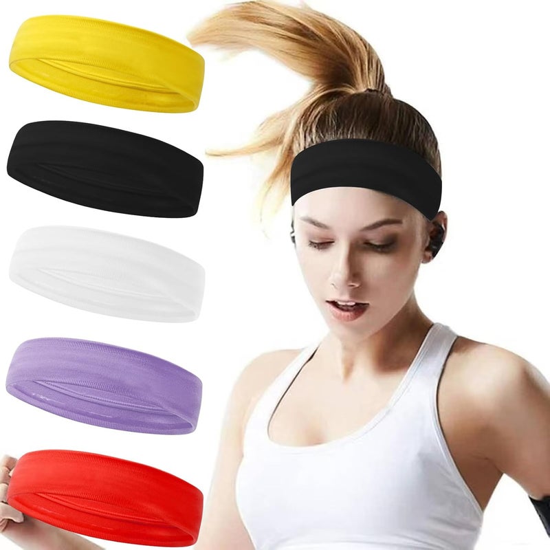 ONEYE Workout Headbands Non Slip Headband Sport Headbands Sweatbands Elastic Sport Hair Bands for Sports Travel Indoor Fitness Gym - Image 1